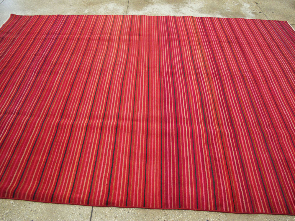 Vintage Persian Kashan Modernist Carpet, No.23700 - Staging