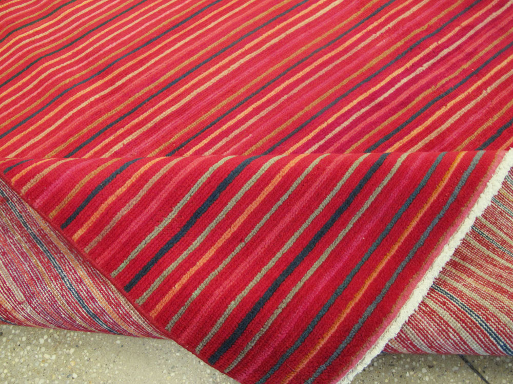 Vintage Persian Kashan Modernist Carpet, No.23700 - Staging