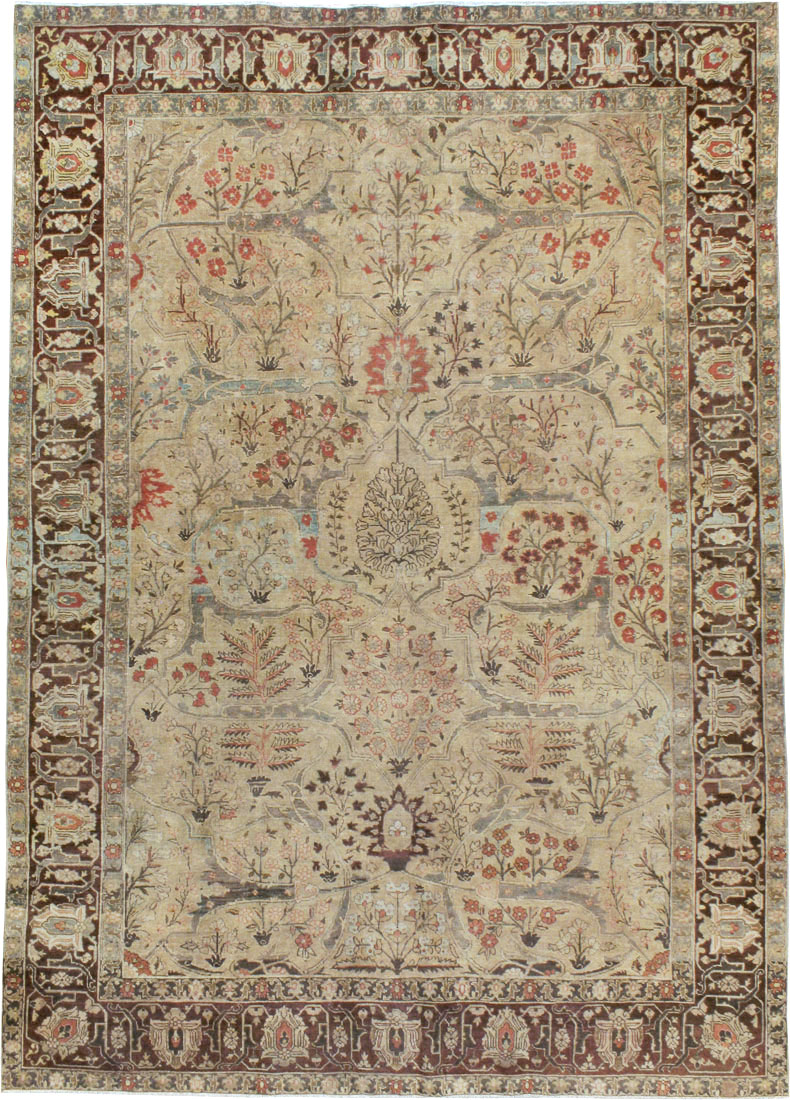 Antique Persian Tabriz Carpet, No.23715 - Staging