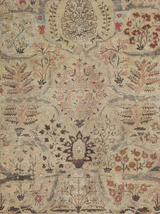 Antique Persian Tabriz Carpet, No.23715 - Staging