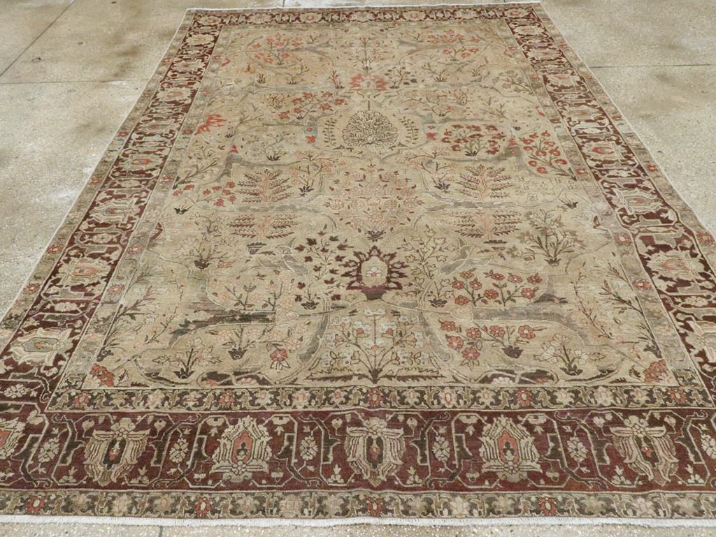 Antique Persian Tabriz Carpet, No.23715 - Staging