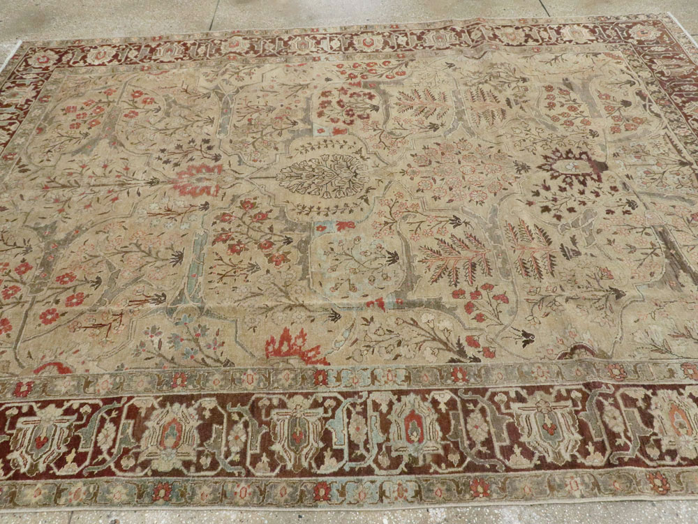 Antique Persian Tabriz Carpet, No.23715 - Staging