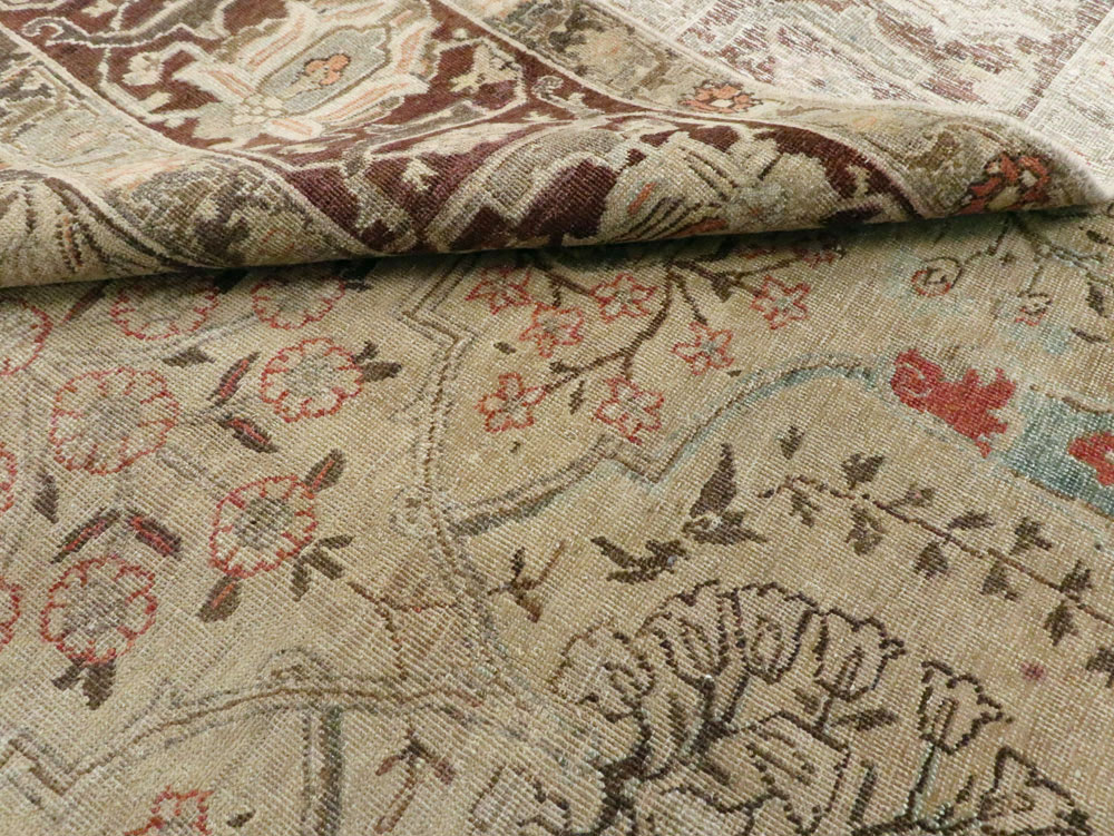 Antique Persian Tabriz Carpet, No.23715 - Staging