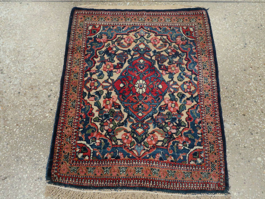 Antique Persian Souf Kashan Rug (Pair: 1 of 2), No.23718 - Staging
