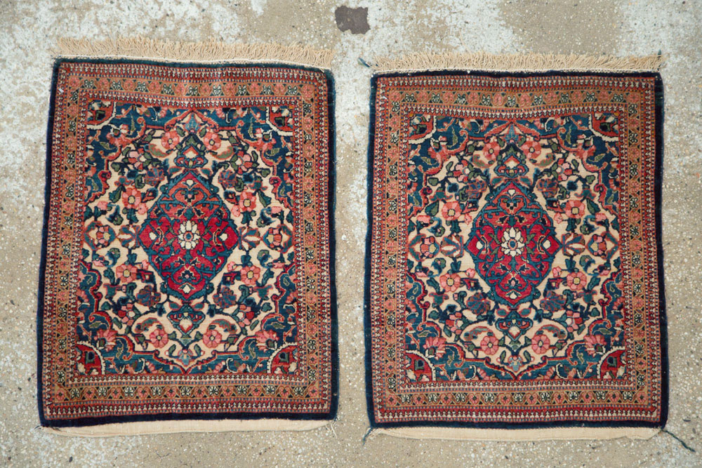 Antique Persian Souf Kashan Rug (Pair: 2 of 2), No.23719 - Staging