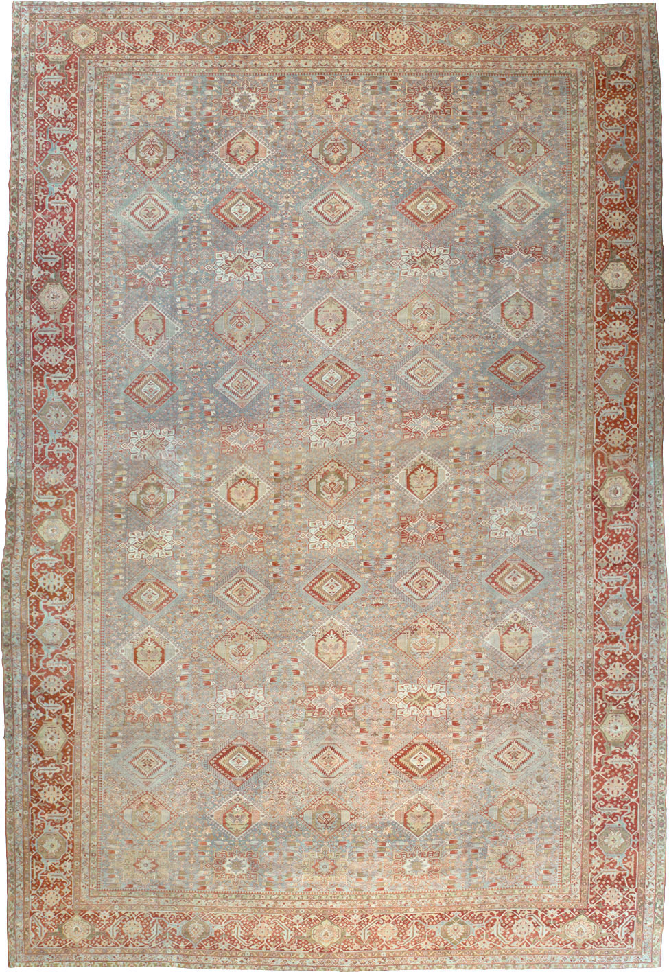 Antique Persian Karajeh Large Oversize Carpet, No.23721 - Staging
