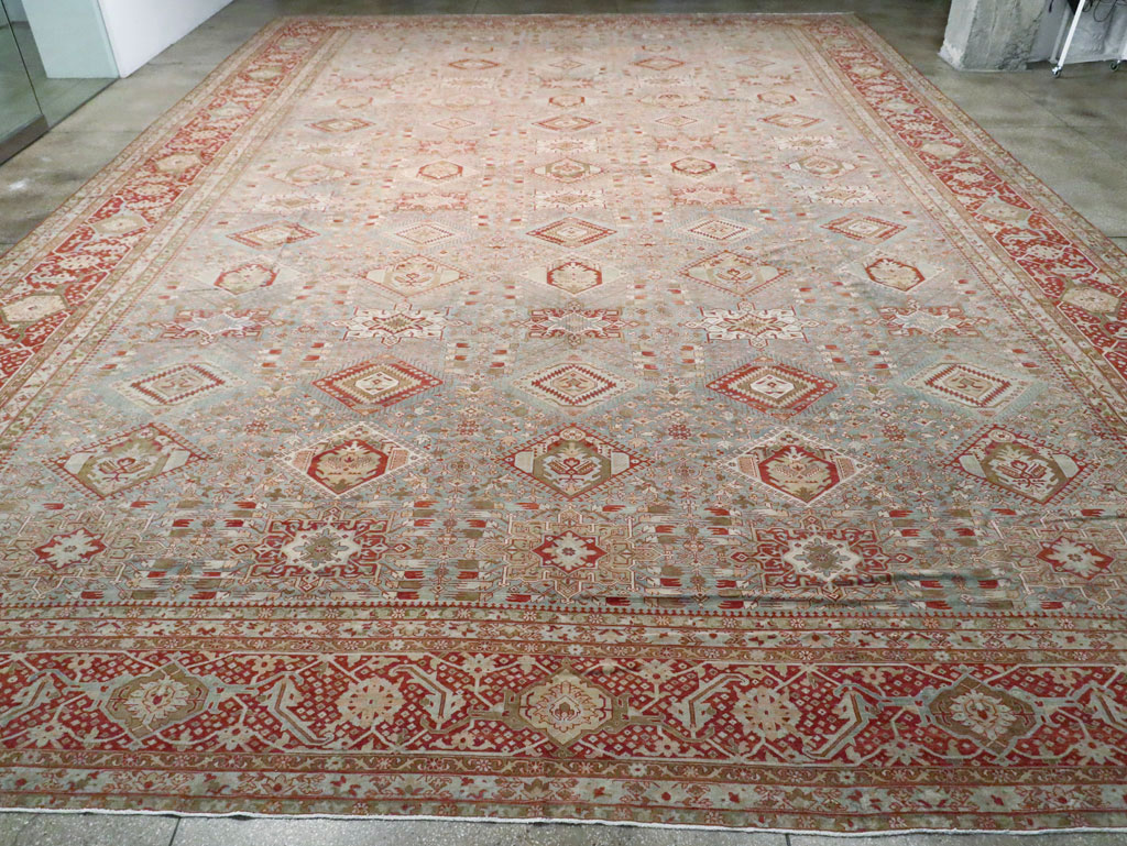 Antique Persian Karajeh Large Oversize Carpet, No.23721 - Staging