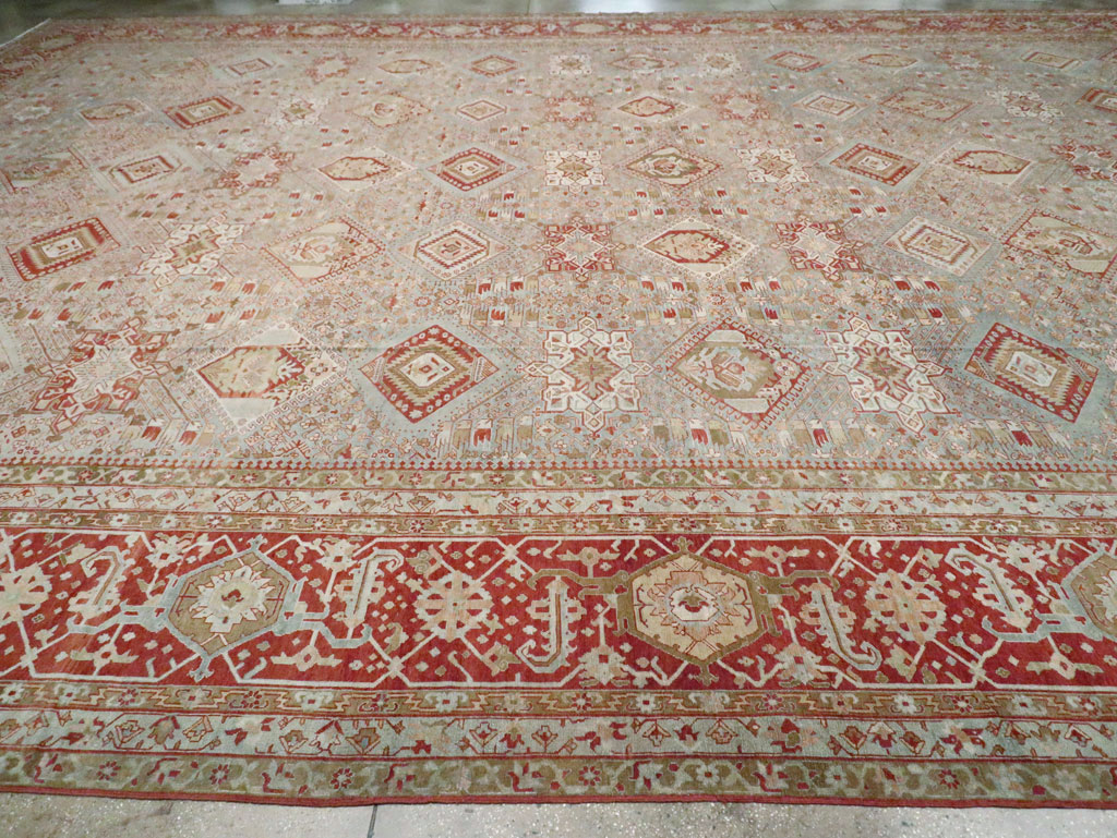 Antique Persian Karajeh Large Oversize Carpet, No.23721 - Staging