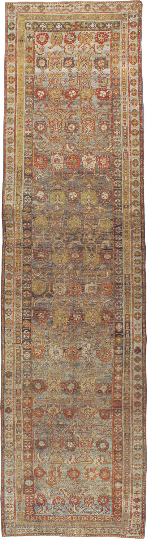 Antique Persian Kurdish Wide Gallery Runner, No.23725 - Staging
