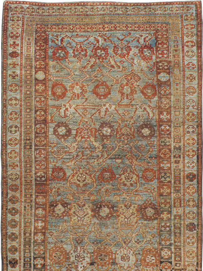 Antique Persian Kurdish Wide Gallery Runner, No.23725 - Staging