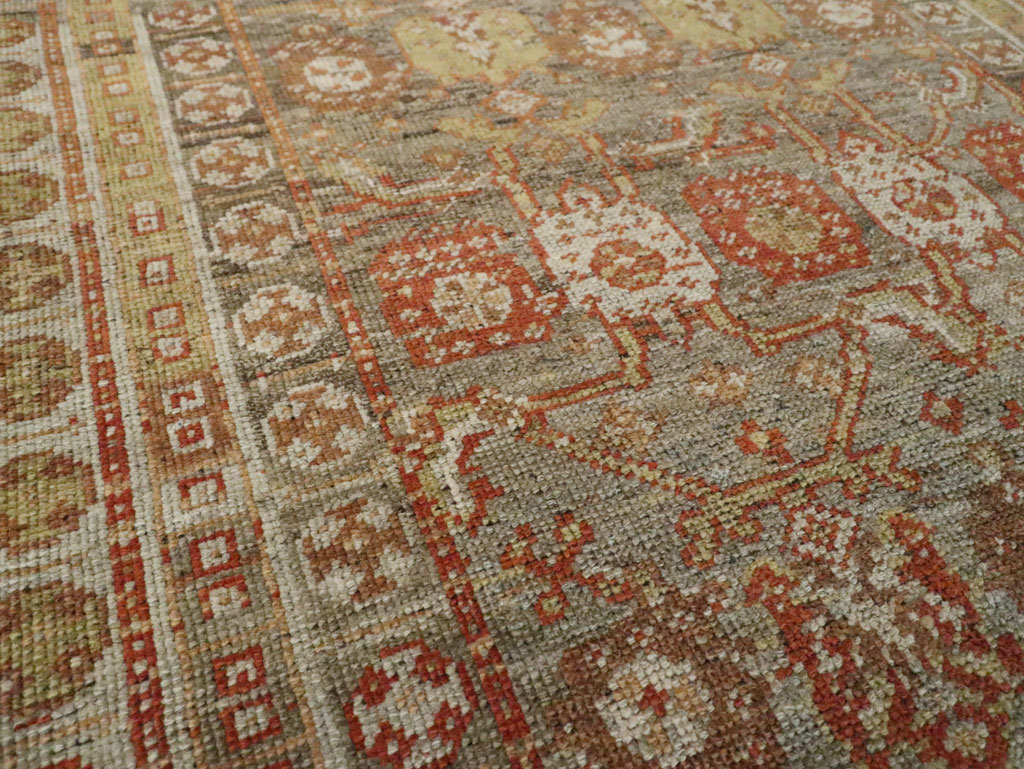 Antique Persian Kurdish Wide Gallery Runner, No.23725 - Staging