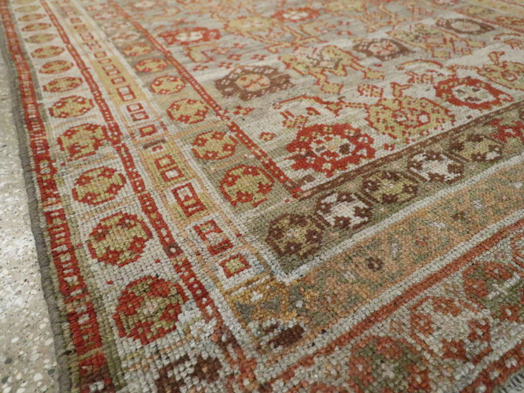 Antique Persian Kurdish Wide Gallery Runner, No.23725 - Staging