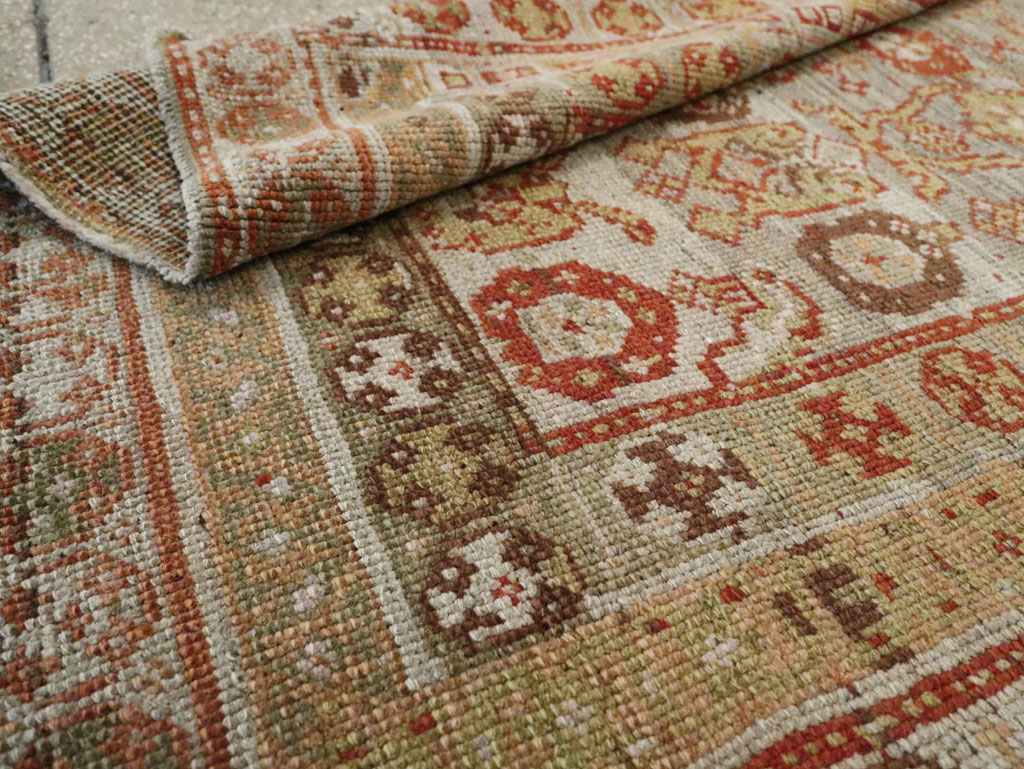 Antique Persian Kurdish Wide Gallery Runner, No.23725 - Staging