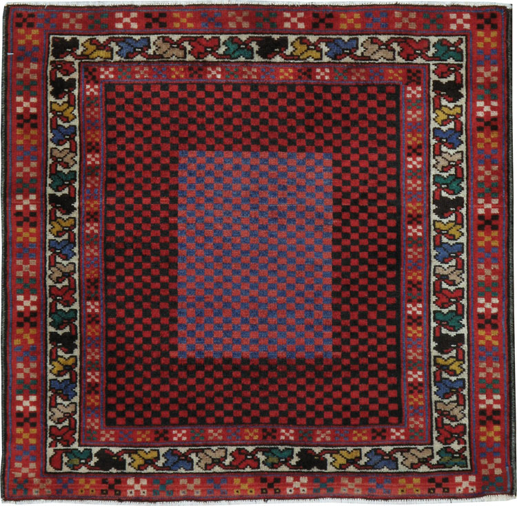 Vintage Persian Malayer Modernist Rug (Pair: 1 of 2), No.23730 - Staging