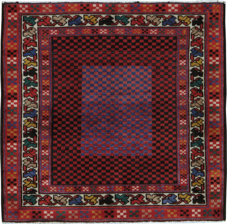 Vintage Persian Malayer Modernist Rug (Pair: 2 of 2), No.23731 - Staging