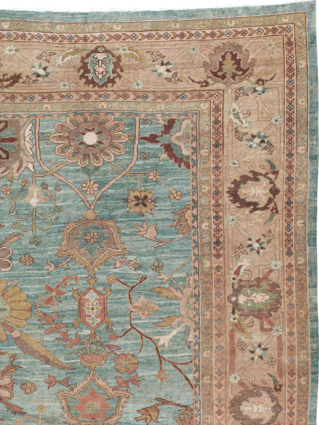 Vintage Persian Mahal Oversize Carpet, No.23745 - Staging