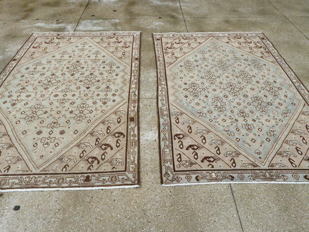 Vintage Persian Malayer Rug (Pair: 1 of 2), No.23753 - Staging