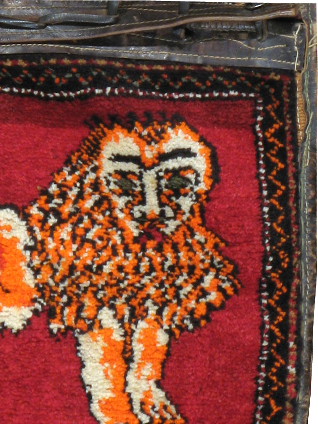 Vintage Persian Pictorial Bag Face, No.23755 - Staging