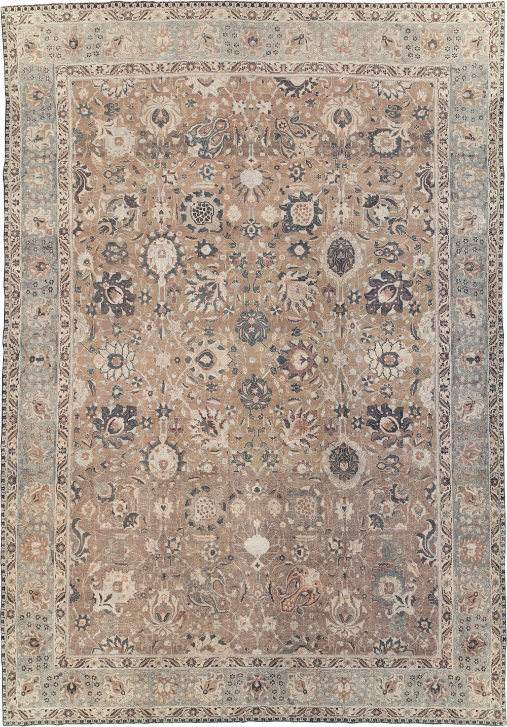 Vintage Persian Tabriz Carpet, No.23771 - Staging