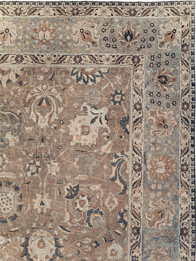 Vintage Persian Tabriz Carpet, No.23771 - Staging