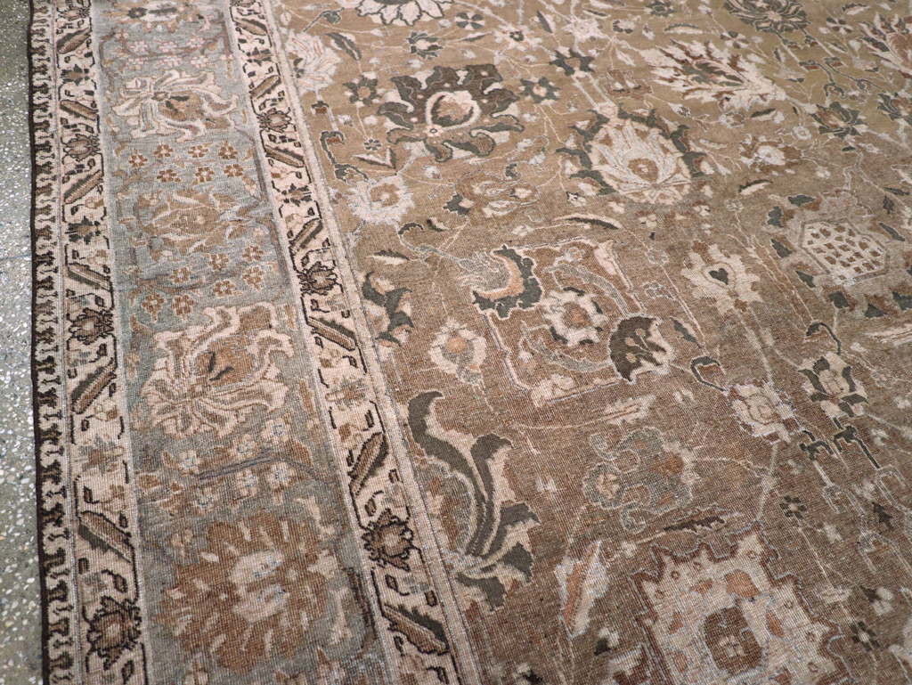 Vintage Persian Tabriz Carpet, No.23771 - Staging