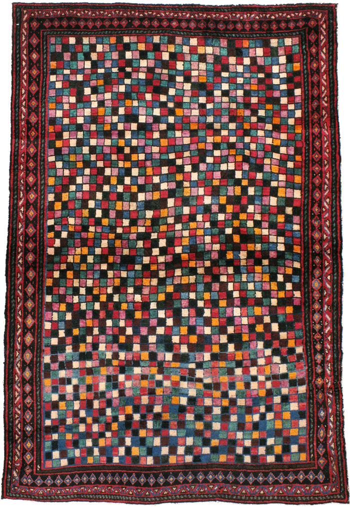 Vintage Persian Joshegan Rug, No.23772 - Staging