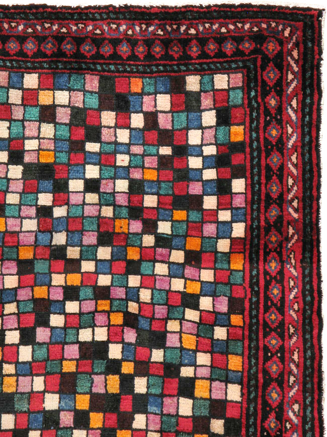 Vintage Persian Joshegan Rug, No.23772 - Staging