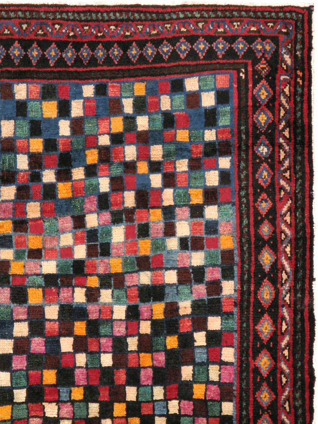 Vintage Persian Joshegan Rug, No.23772 - Staging