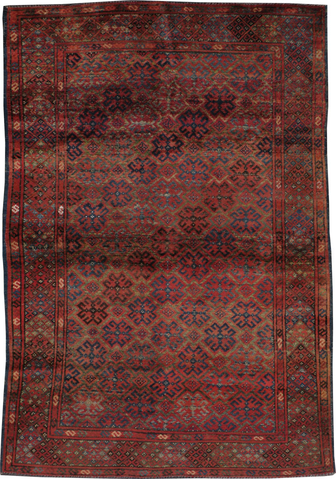 Vintage Afghan Baluch Rug, No.23776 - Staging
