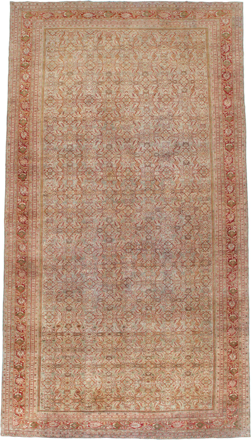 Antique Persian Mahal Carpet, No.23778 - Staging