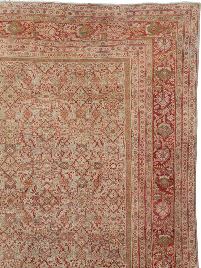 Antique Persian Mahal Carpet, No.23778 - Staging