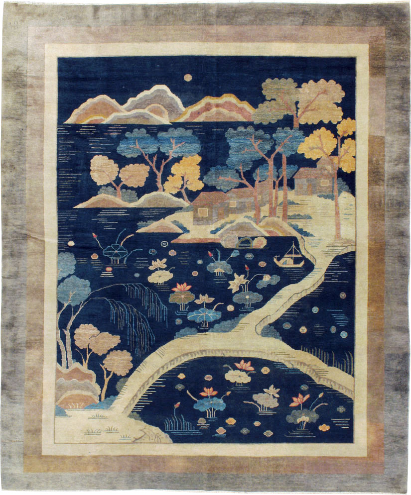 Antique Chinese Peking Carpet, No.23781 - Staging