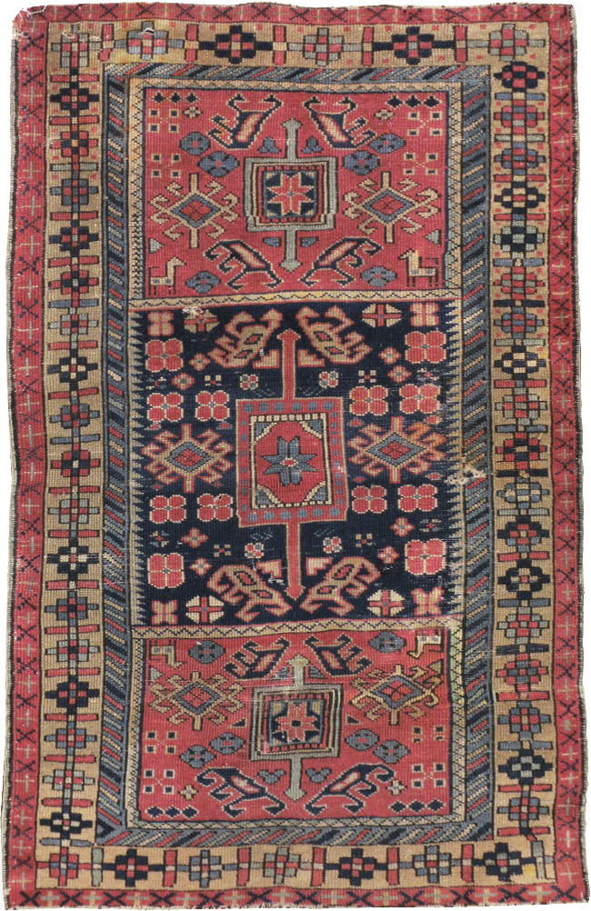 Vintage Turkish Anatolian Distressed Rug, No.23788 - Staging