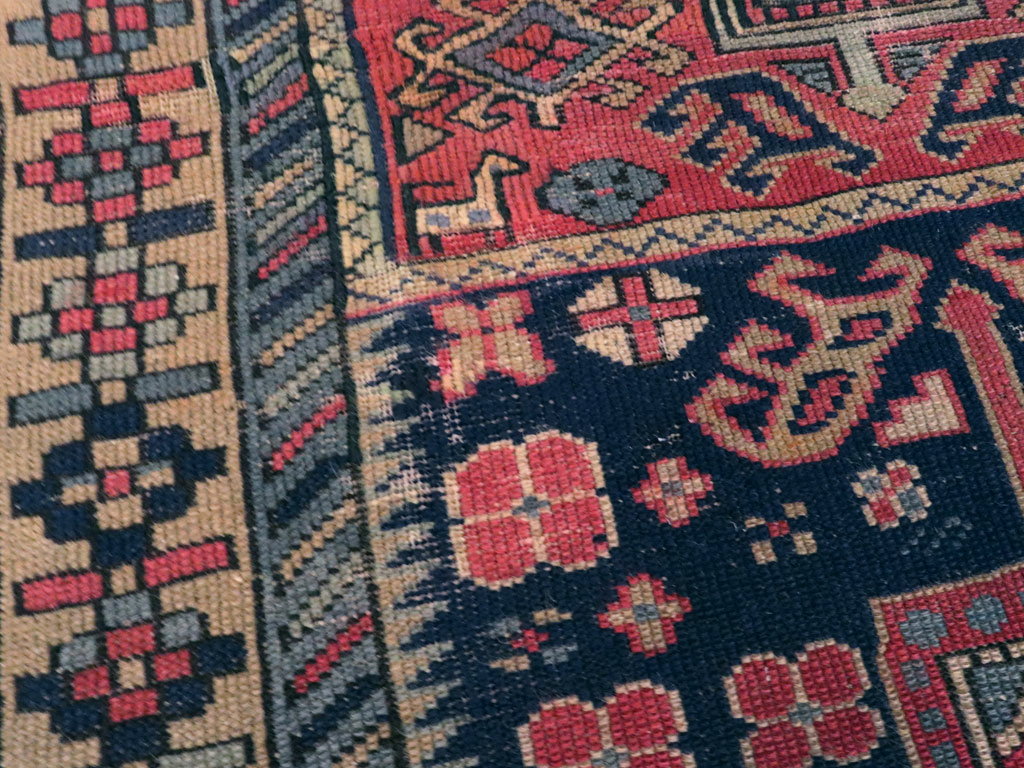 Vintage Turkish Anatolian Distressed Rug, No.23788 - Staging