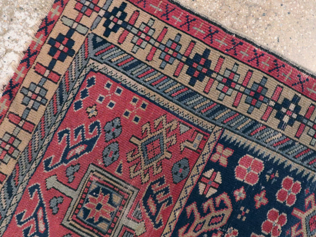 Vintage Turkish Anatolian Distressed Rug, No.23788 - Staging