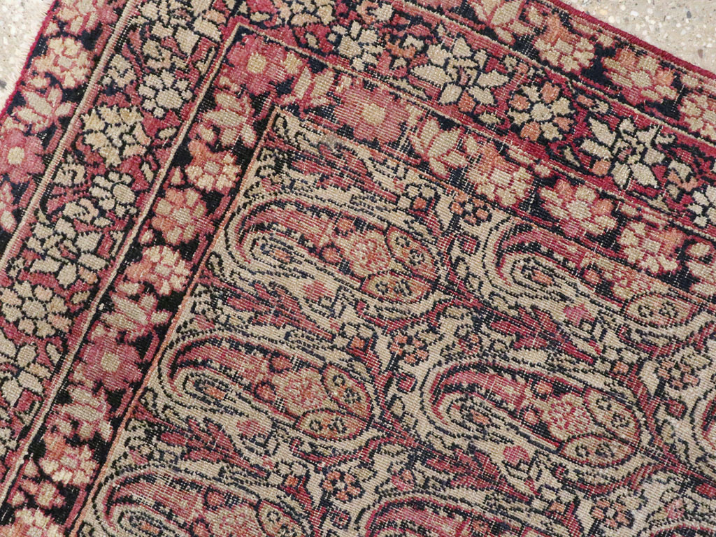 Antique Persian Lavar Kerman Rug, No.23792 - Staging