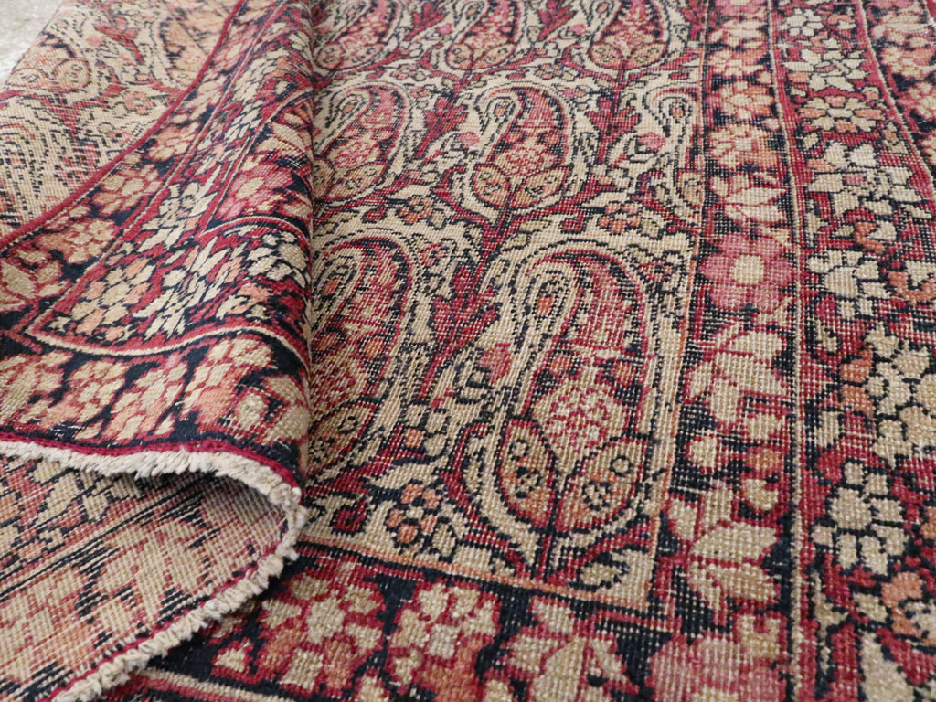 Antique Persian Lavar Kerman Rug, No.23792 - Staging