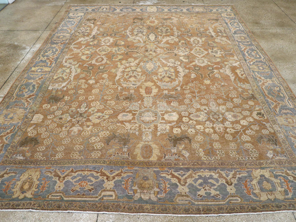 Antique Persian Mahal Room Size Carpet, No.23801 - Staging