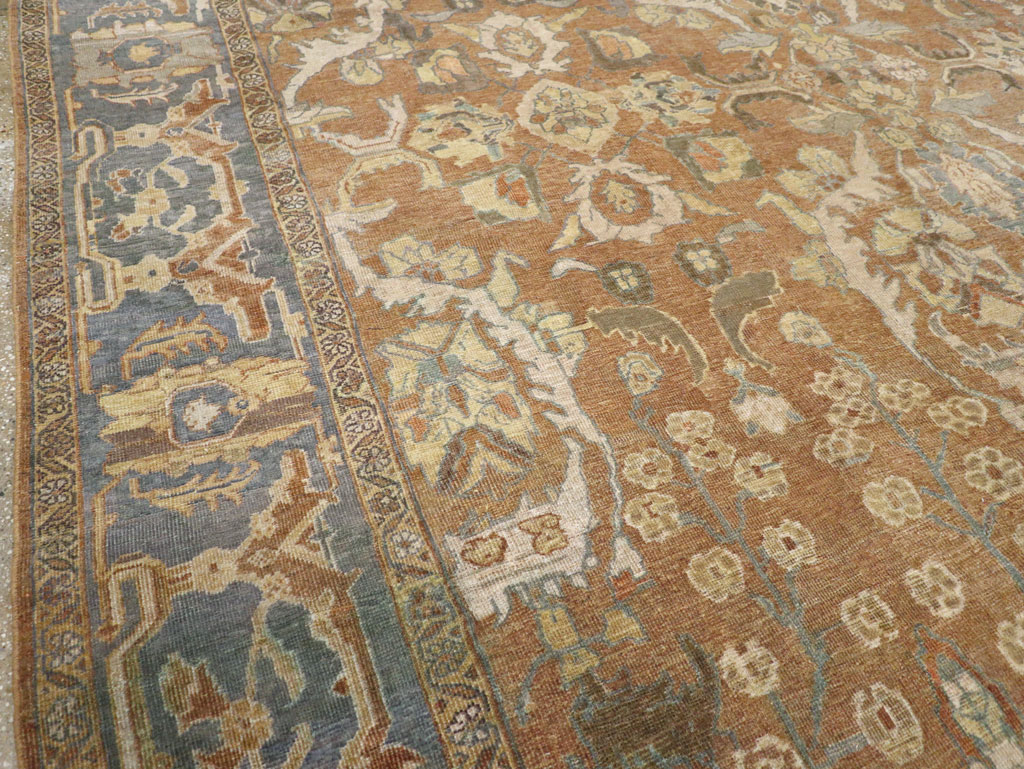 Antique Persian Mahal Room Size Carpet, No.23801 - Staging
