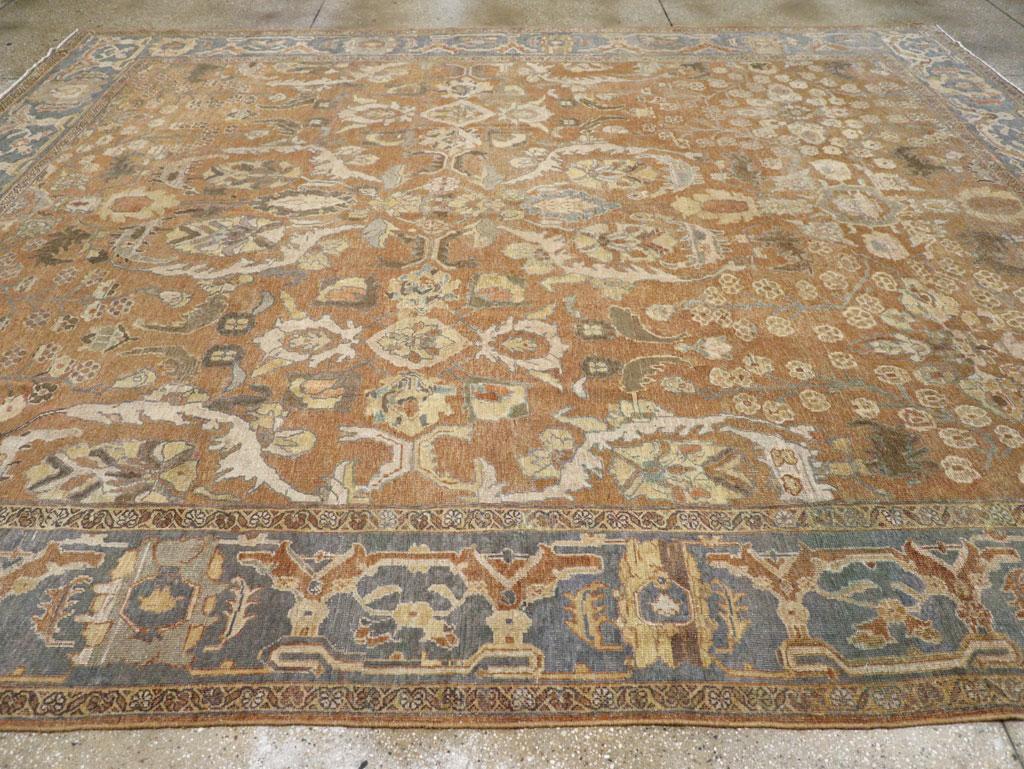 Antique Persian Mahal Room Size Carpet, No.23801 - Staging