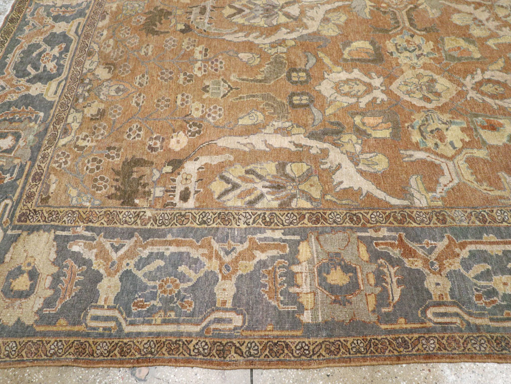 Antique Persian Mahal Room Size Carpet, No.23801 - Staging
