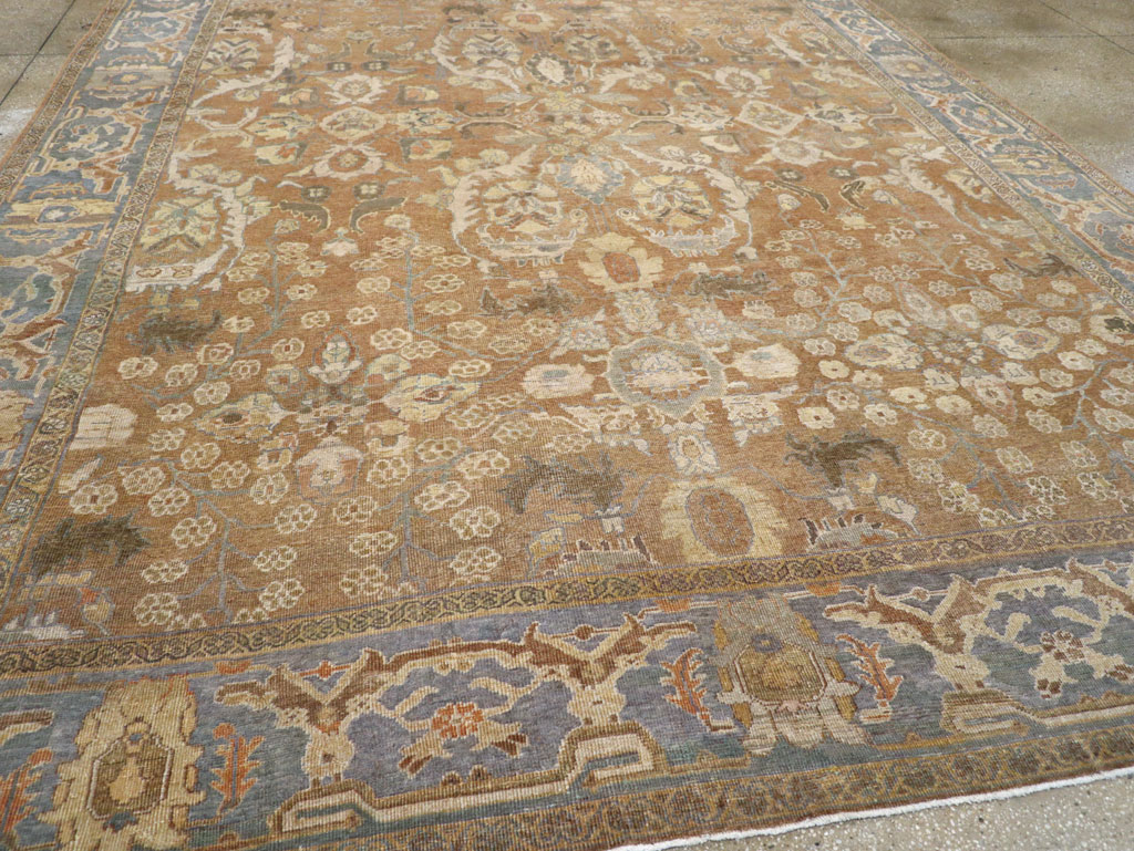 Antique Persian Mahal Room Size Carpet, No.23801 - Staging