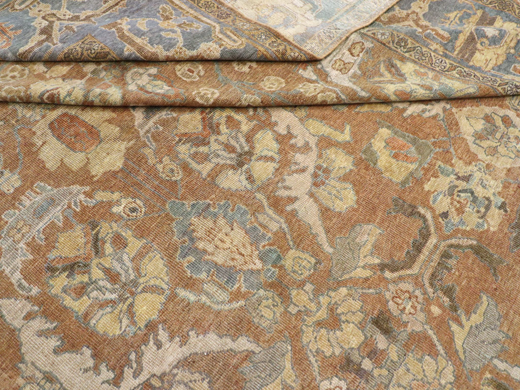 Antique Persian Mahal Room Size Carpet, No.23801 - Staging