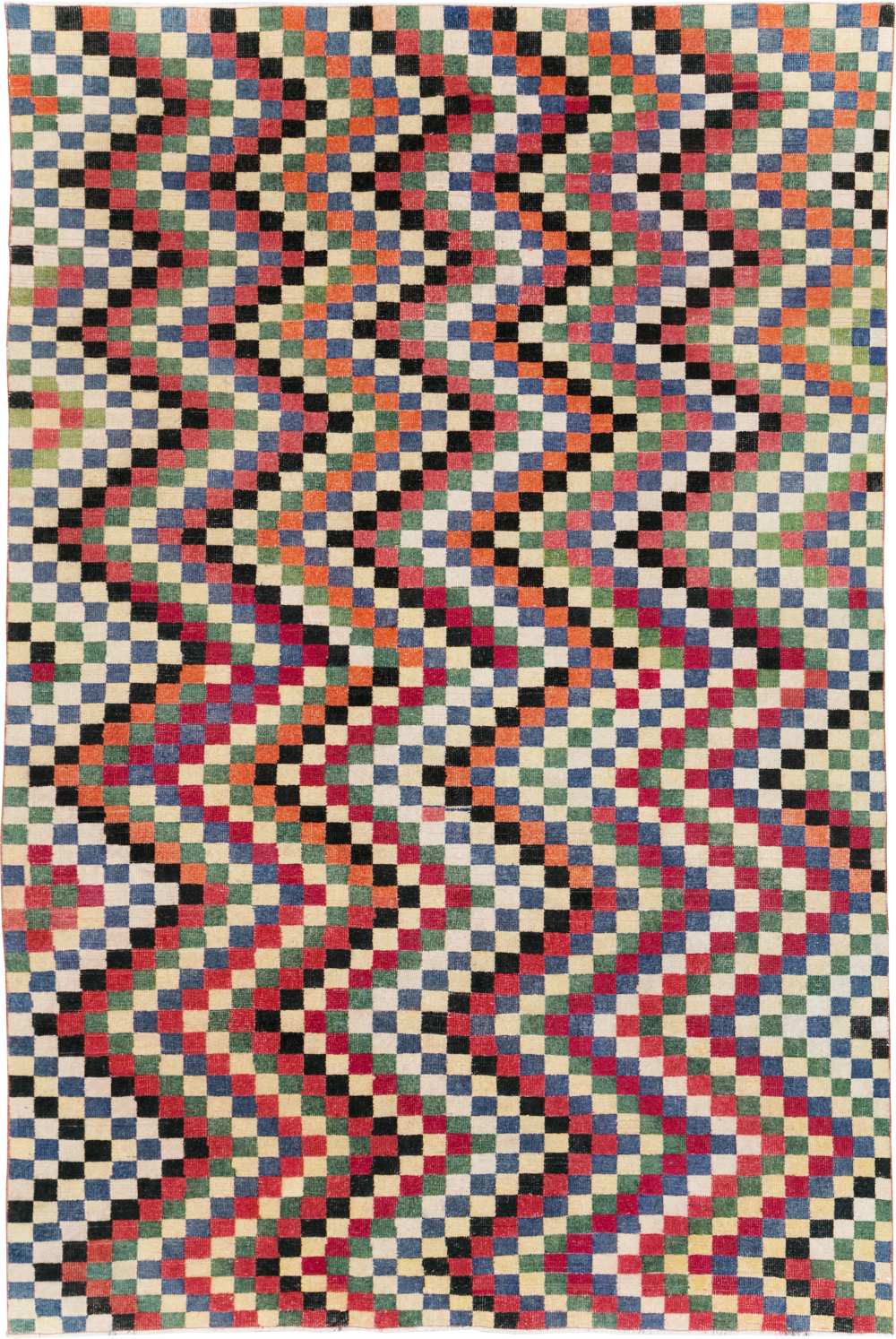 Vintage Turkish Anatolian Accent Carpet, No.23816 - Staging