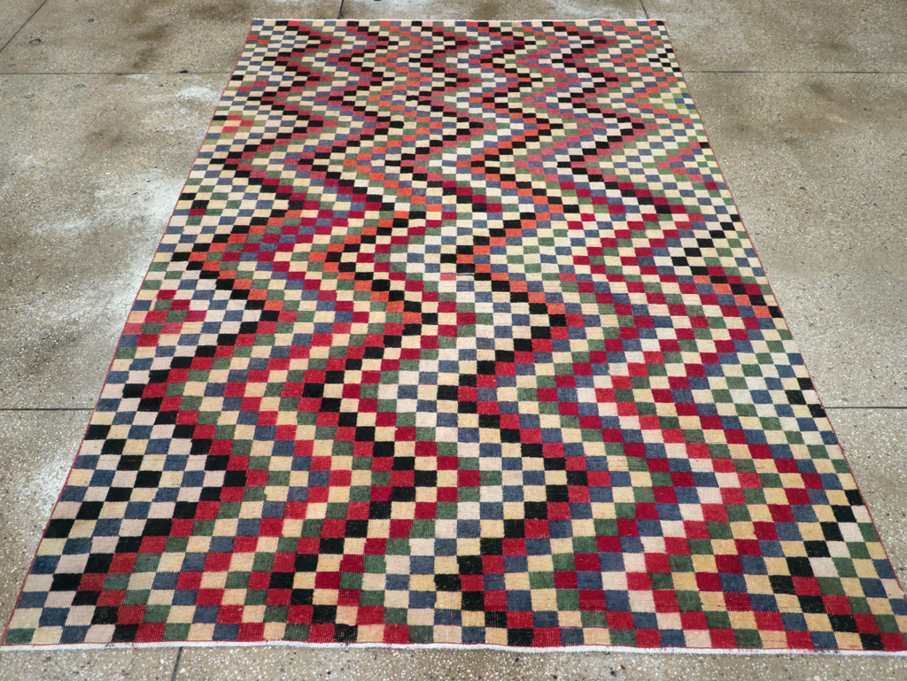 Vintage Turkish Anatolian Accent Carpet, No.23816 - Staging