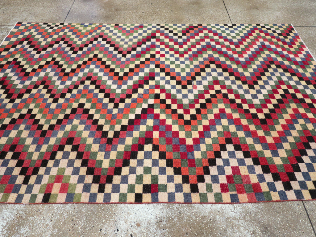 Vintage Turkish Anatolian Accent Carpet, No.23816 - Staging