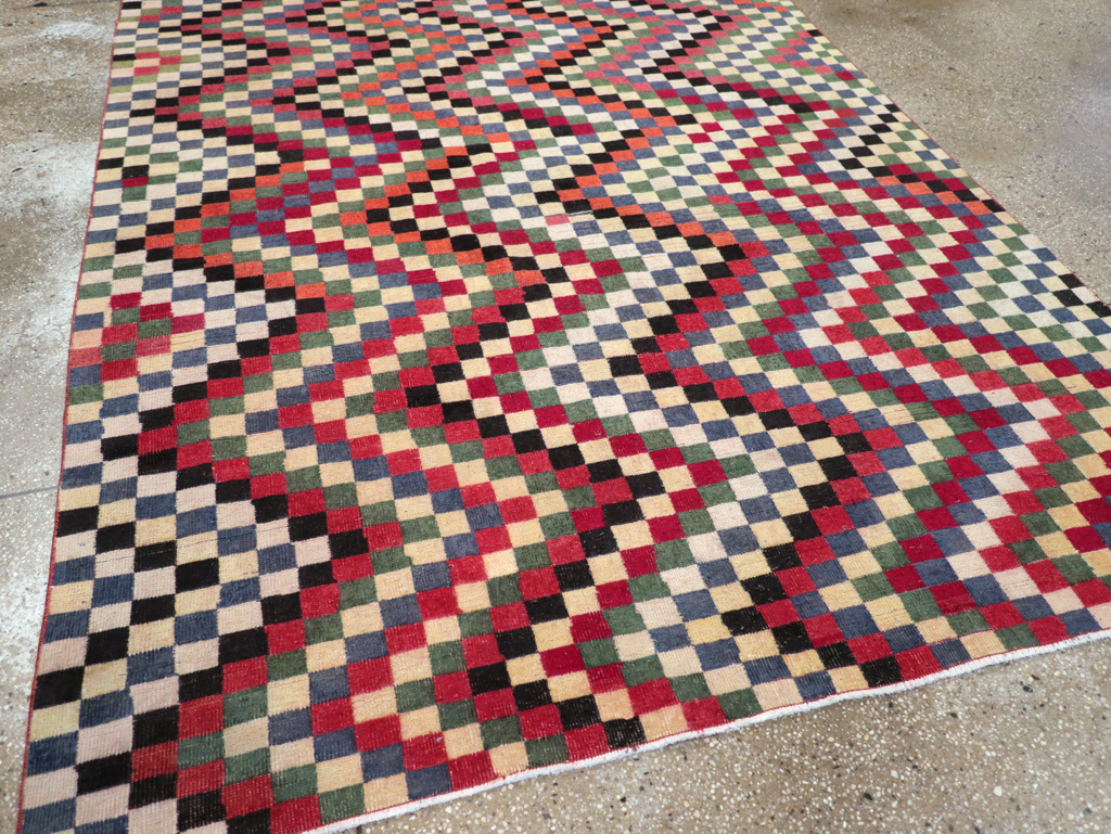 Vintage Turkish Anatolian Accent Carpet, No.23816 - Staging