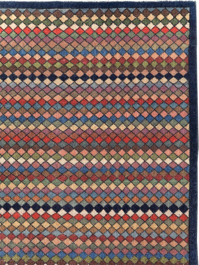 Vintage Turkish Anatolian Accent Carpet, No.23820 - Staging