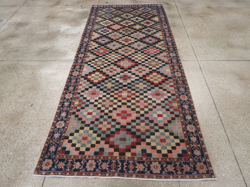 Vintage Turkish Anatolian Gallery Carpet, No.23826 - Staging