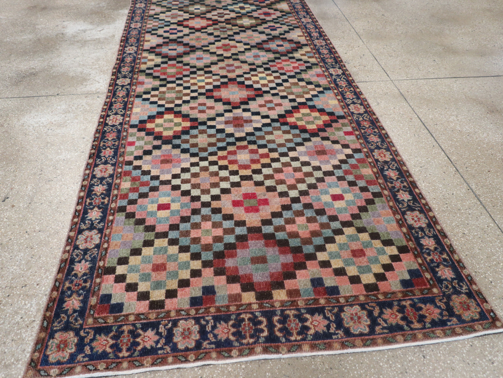 Vintage Turkish Anatolian Gallery Carpet, No.23826 - Staging